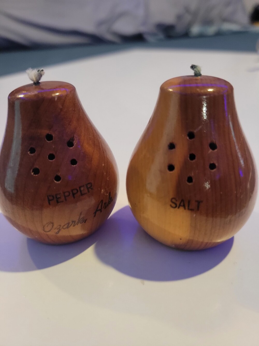 Ozark, Arkansas Wooden Souvenir Salt And Pepper Shakers
